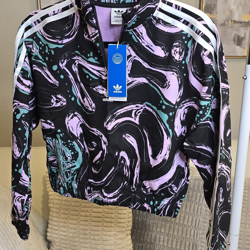 Adidas Originals Girls M 11-12Y Crop Jacket HL9432